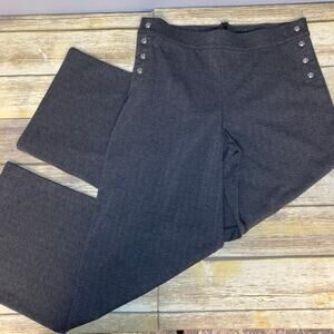 Lauren Ralph Lauren Herringbone Tweed Wide Leg Career Pants Womens Sz L